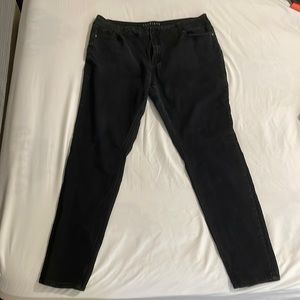 Black acid wash jeans